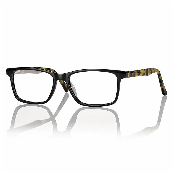 TR90 Hand-Made Acetate Sides Mod. F0219 53|Shiny Black/Demi