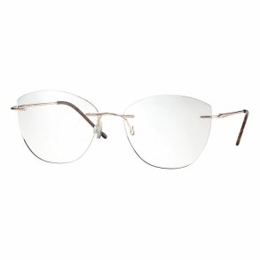 Shiny gold rose53 16-140titanium rimless Lady's frame w.case