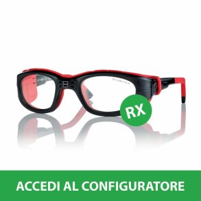 Shiny Black/Red Sport Frame 51-21-130 with case - Bespoke