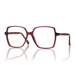 Shiny burgundy demi 53 15-135 TR90/acetate Lady frame w.cas