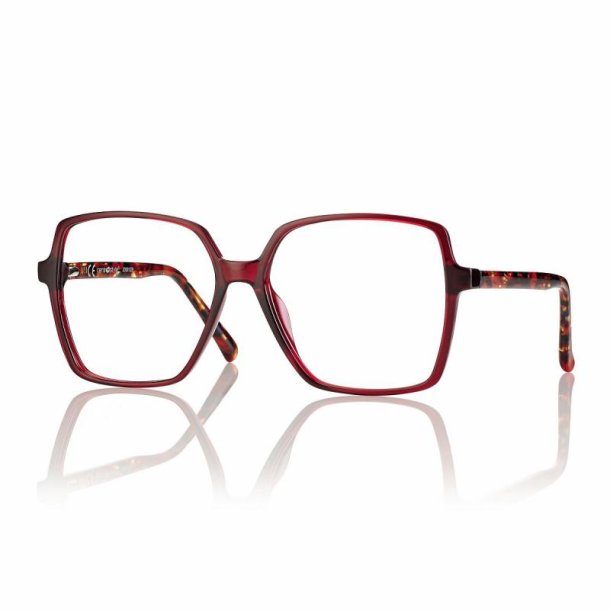 Shiny burgundy demi 53 15-135 TR90/acetate Lady frame w.cas