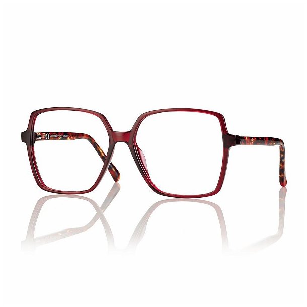 TR90 Hand-Made Acetate Sides Mod. F0278 55|Shiny Burgundy/Demi