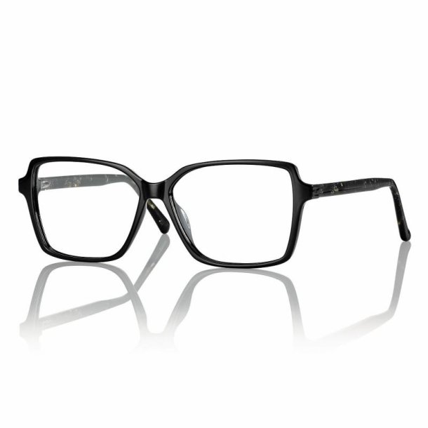 Shiny black/marbled 52 13-135TR90/acetate Lady frame w.case