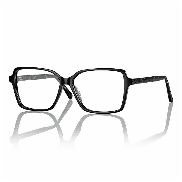 TR90 Hand-Made Acetate Sides Mod. F0279 54|Shiny Black/Marbled