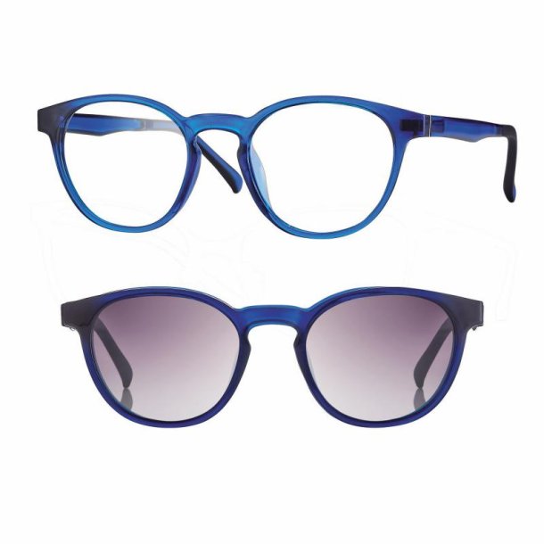 Shinydark blue47 19-140 TR90/PPSU.w.mag.clip-on gr.grey+case
