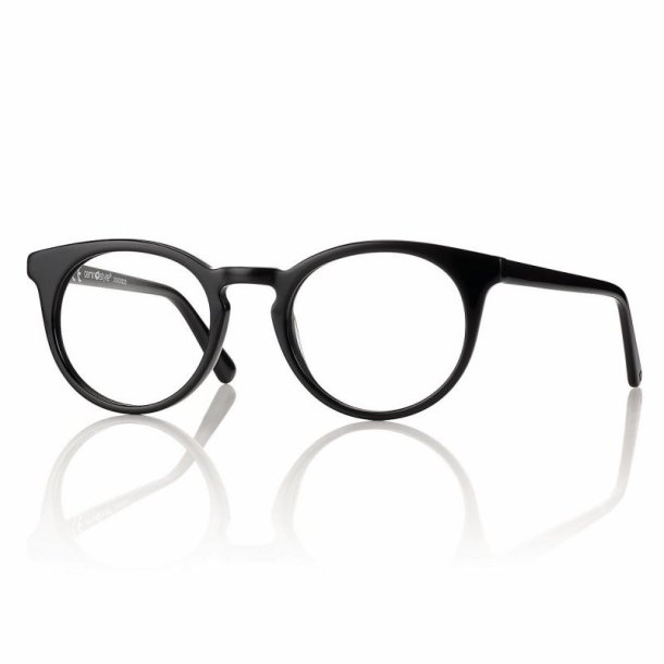 Shiny black 49 21-140 medium size Lady acetate frame w.case