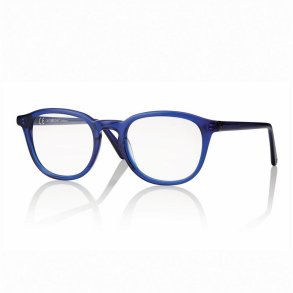 SHINY BLUE 52 21-150 LARGE size Unisex acetate frame+case