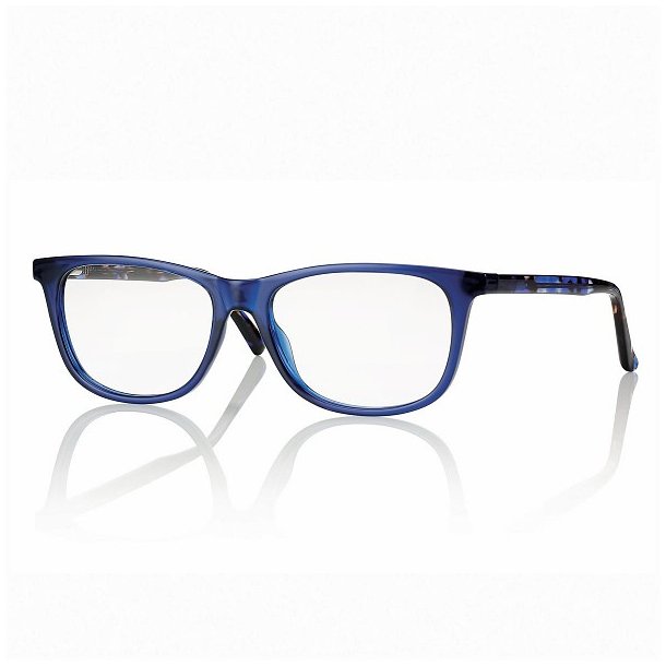 TR90 Hand-Made Acetate Sides Mod. F0356 54|Shiny Blue/Demi