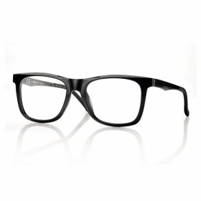 SHINY BLACK Ultem frame 54 18-145+magn.clip-on smoke lens+ca