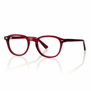 Brurgundy acetate unisex 52 w/Brown magnetic clip-on