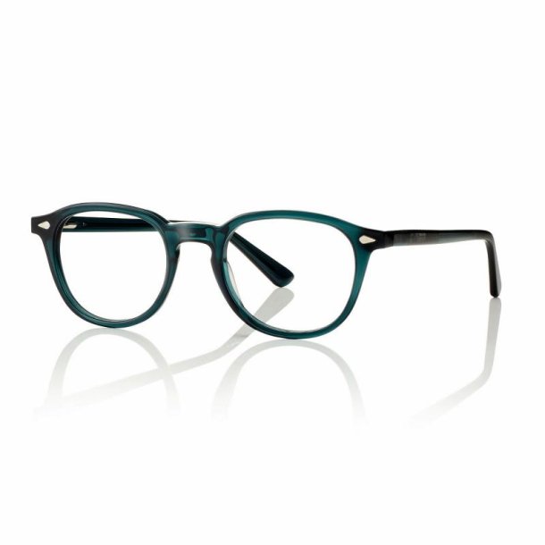 ACETATE FRAME UNISEX PETROL 50+GREEN MAGN. CLIP-ON SMOKE LEN
