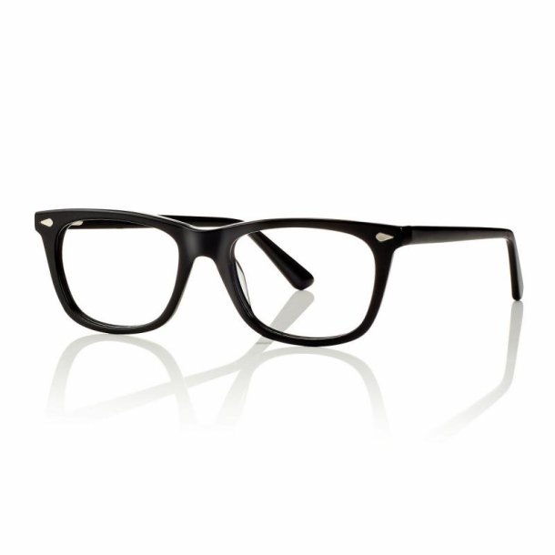 ACETATE FRAME MAN SHINY BLACK52+MAGNETIC CLIP-ON SMOKE LENS