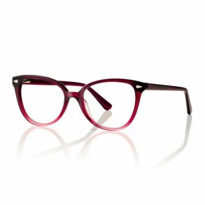 Burgundy/rose acetate woman 54 w/Grey/rose magnetic clip-on
