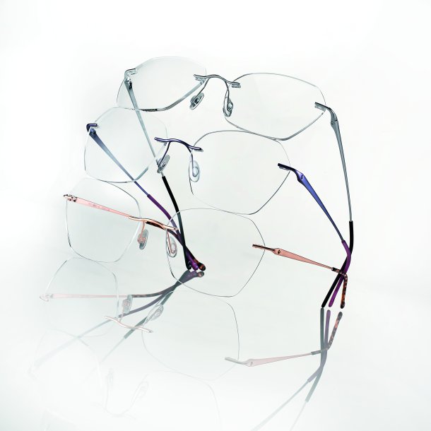 Rimless &szlig; Titanium Shiny Silver