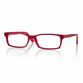 Shiny Red 54 17-150 Acetate half eye man + Case