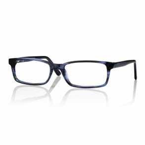 Shiny Blue Demi 54 17-150 Acetate half eye man + Case