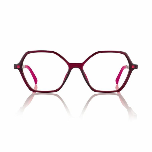 Neyeture shiny burgundy 54 15-140 frame for woman