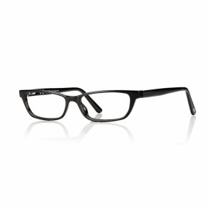 Shiny black 53 15-145 TR90/acetate half-eye frame for woman