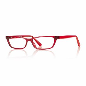 Shiny red 53 15-145 TR90/acetate half-eye woman