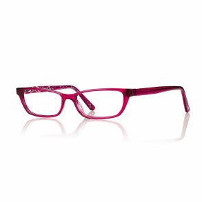 Shiny fuchsia53 15-145 TR90/acetate half-eye frame for woman
