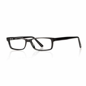 Shiny black 52 15-150 TR90/acetate half-eye frame for man