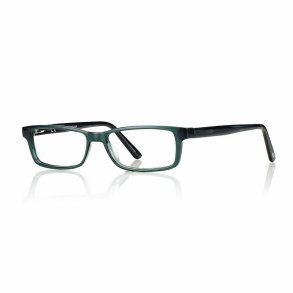 Green demi 52 15-150 TR90/acetate half-eye frame for man