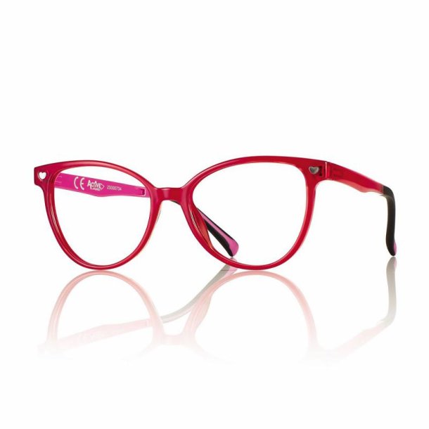 Pink 46 14-130 TR90 teen+grad. brown lens clip on