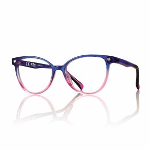 Grad. blue/pink 48 14-130 TR90 teen+blue mirror clip on