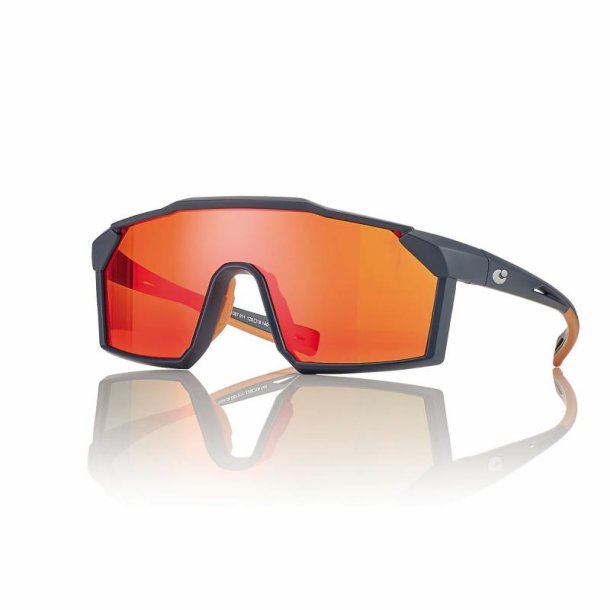 BLU/ORANGE MASCHERA SOLE SPORTSIZE L ORANGE MIRROR+CLIP IN