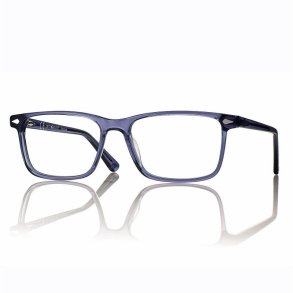 Shiny Blue Acetate unisex 55 w/Smoke magnetic clip-on