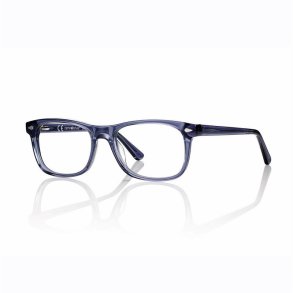 Shiny Blue Acetate unisex 54 w/Smoke magnetic clip-on