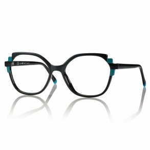 Shiny Black/Petroleum 52 17-145 TR90/Acetate woman + Case