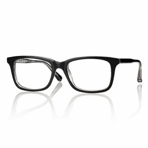 SHINY BLACK/CRYSTAL 48 16-135 ACETATE TEEN FRAME+CASE