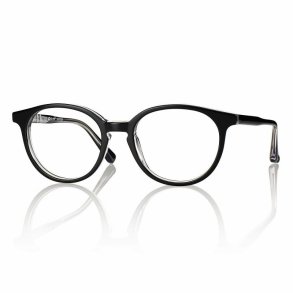SHINY BLACK/CRYSTAL 49 18-135 ACETATE TEEN FRAME+CASE