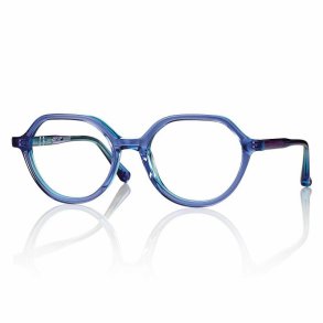 SHINY BLUE/PETROL 48 17-135  ACETATE TEEN FRAME+CASE