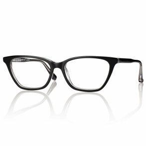 SHINY BLACK/CRYSTAL 51 15-140 ACETATE TEEN FRAME+CASE
