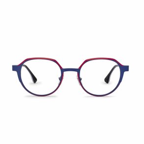 BLUE/RED 49 21-145 UNISEX ALUMINUM FRAME + clip on. SMOKE