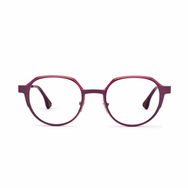 BORDEAUX/ROSE 49 21-145 UNISEX FRAME + clip on. GRAD PURPLE