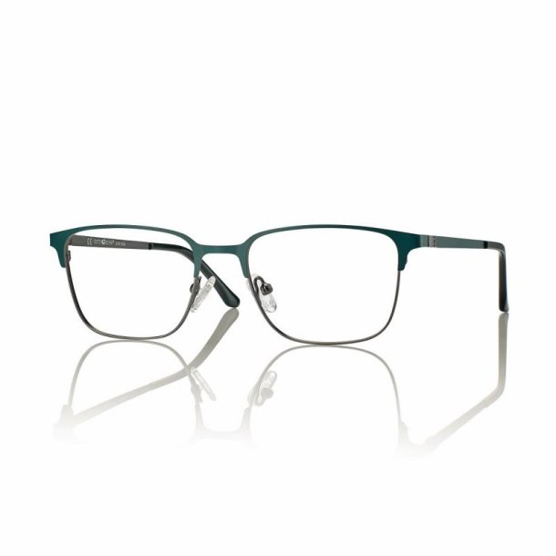 GUNMETAL/GREEN 52 18-145 METAL FRAME + clip on. SMOKE LENS