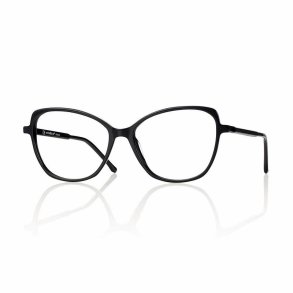 SHINY BLACK 54 15-140 HD ACETATE FRAME FOR WOMAN