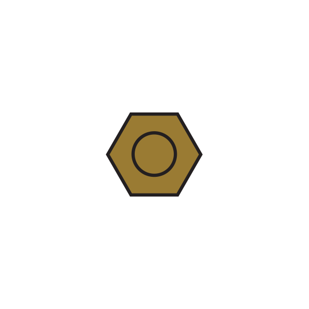 HEXNUT:GLD-250 REPLACES 254229000