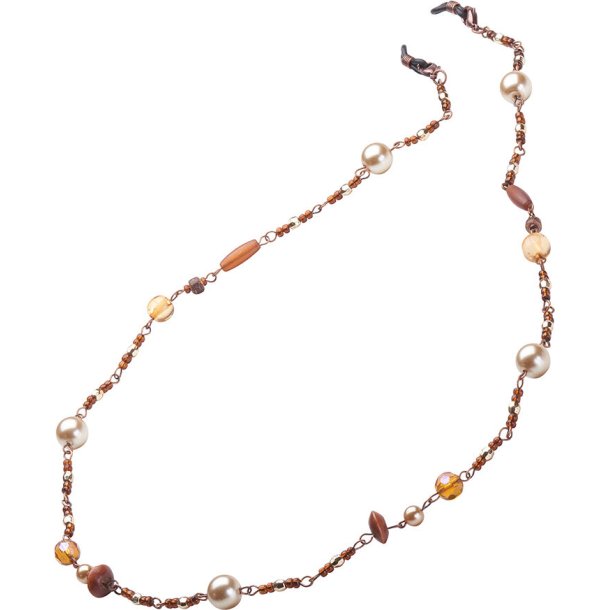 HOLDERS:DAZZLE, SEED BEAD &amp; PEARL, BROWN