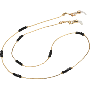 HOLDERS:VOGUE, GOLD W/BLK BEAD