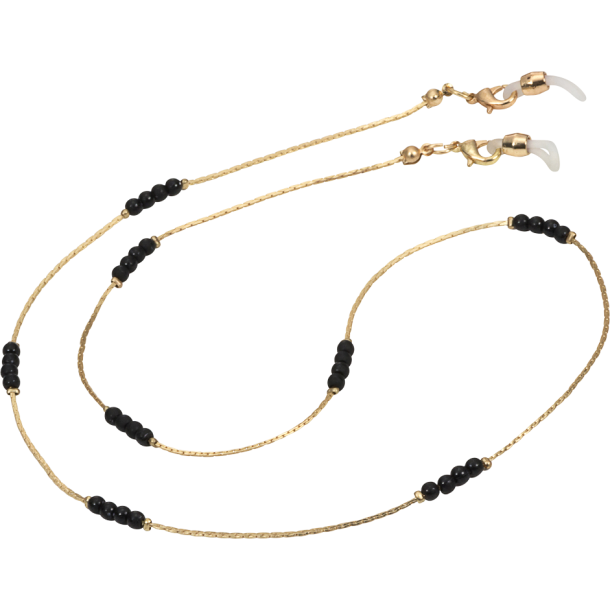 HOLDERS:VOGUE, GOLD W/BLK BEAD