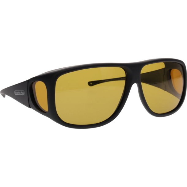 JPE: AVIATOR MATTE BLACK POLARVUE YELLOW GLARE