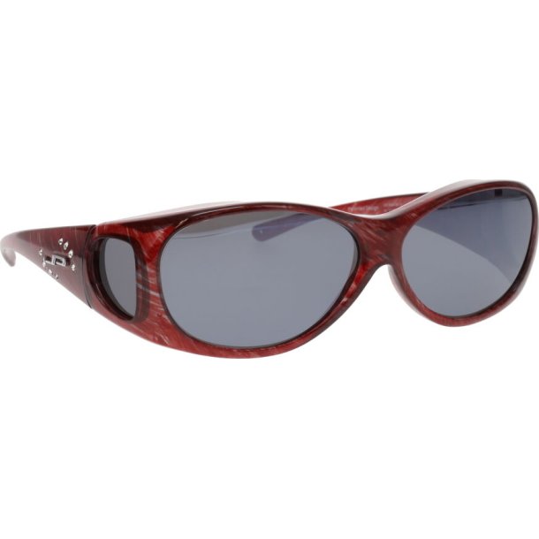 JPE: LOTUS CLARET STRIPE POLARVUE  GREY W/CRYSTAL