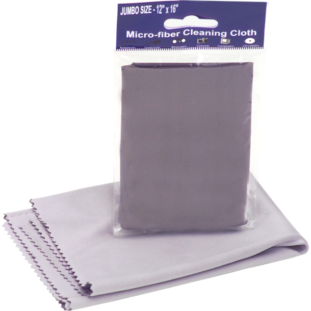 JUMBO MICROFIBER CLOTH 3 PACK, 12X16,STD,GRAY