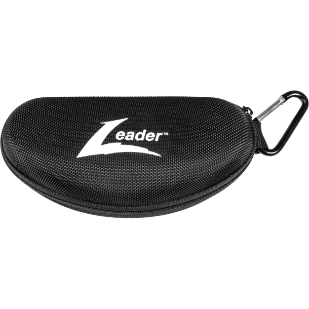 LEADER BLACK SEMI-HARD ZIPPER CASE 1/EACH