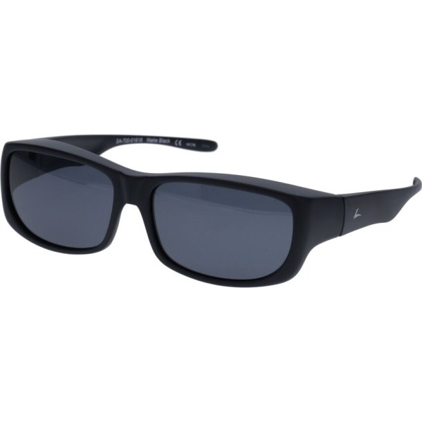 LEADER FITOVER:  SANTARINI MATTE BLACK W/GRAY LENS