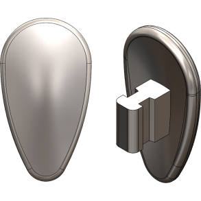 NOSE PADS: 11.7MM TITANIUM, PUSH-ON, 3 PR.